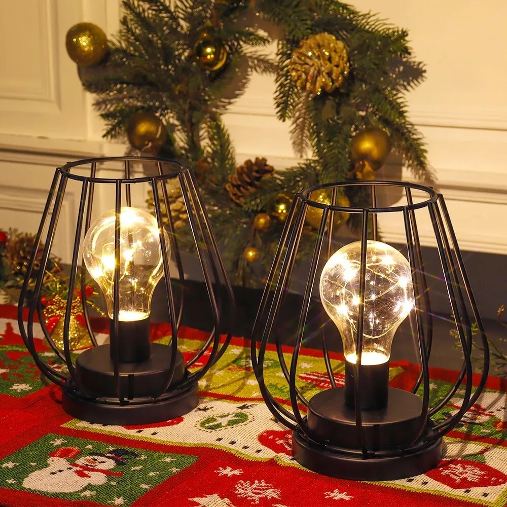 2pcs Battery Powered Wireless Table Lamp for Living Room Home Decor