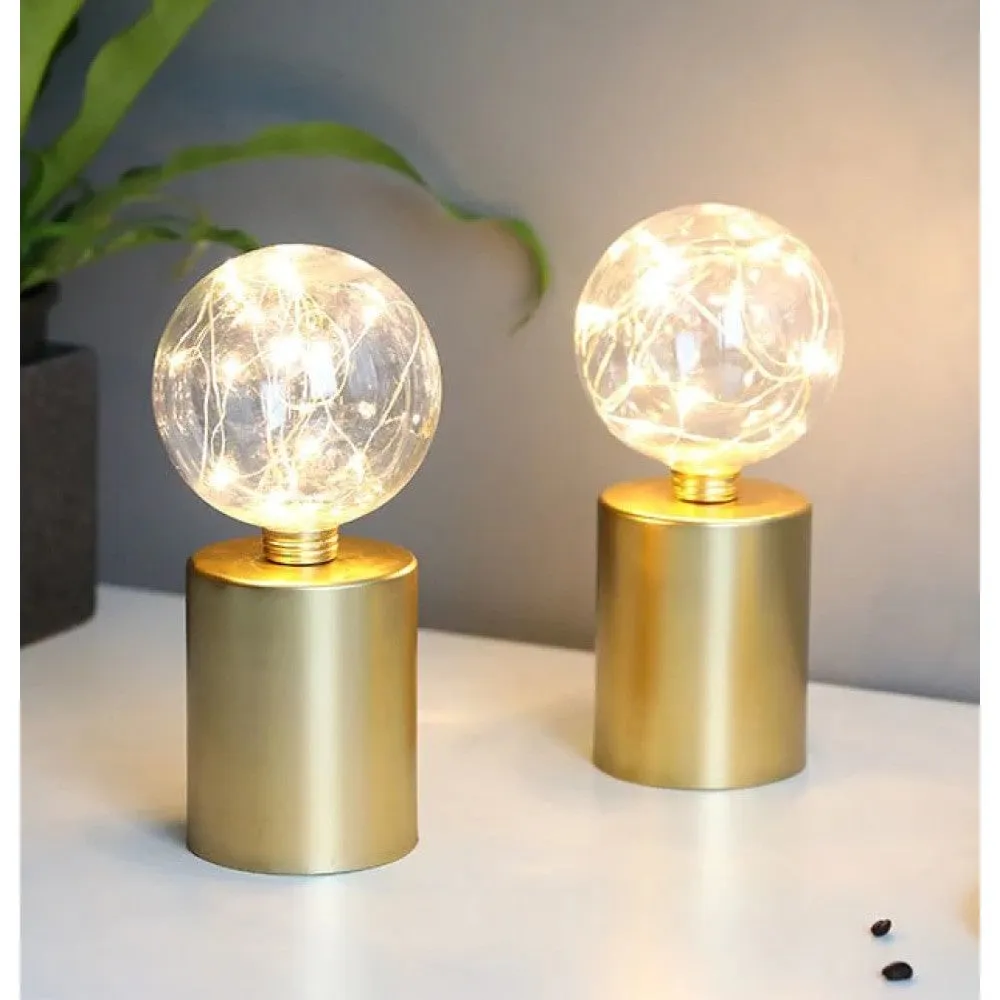 2pcs Portable Cordless Battery Powered Table Lamp for Living Room Home Decor