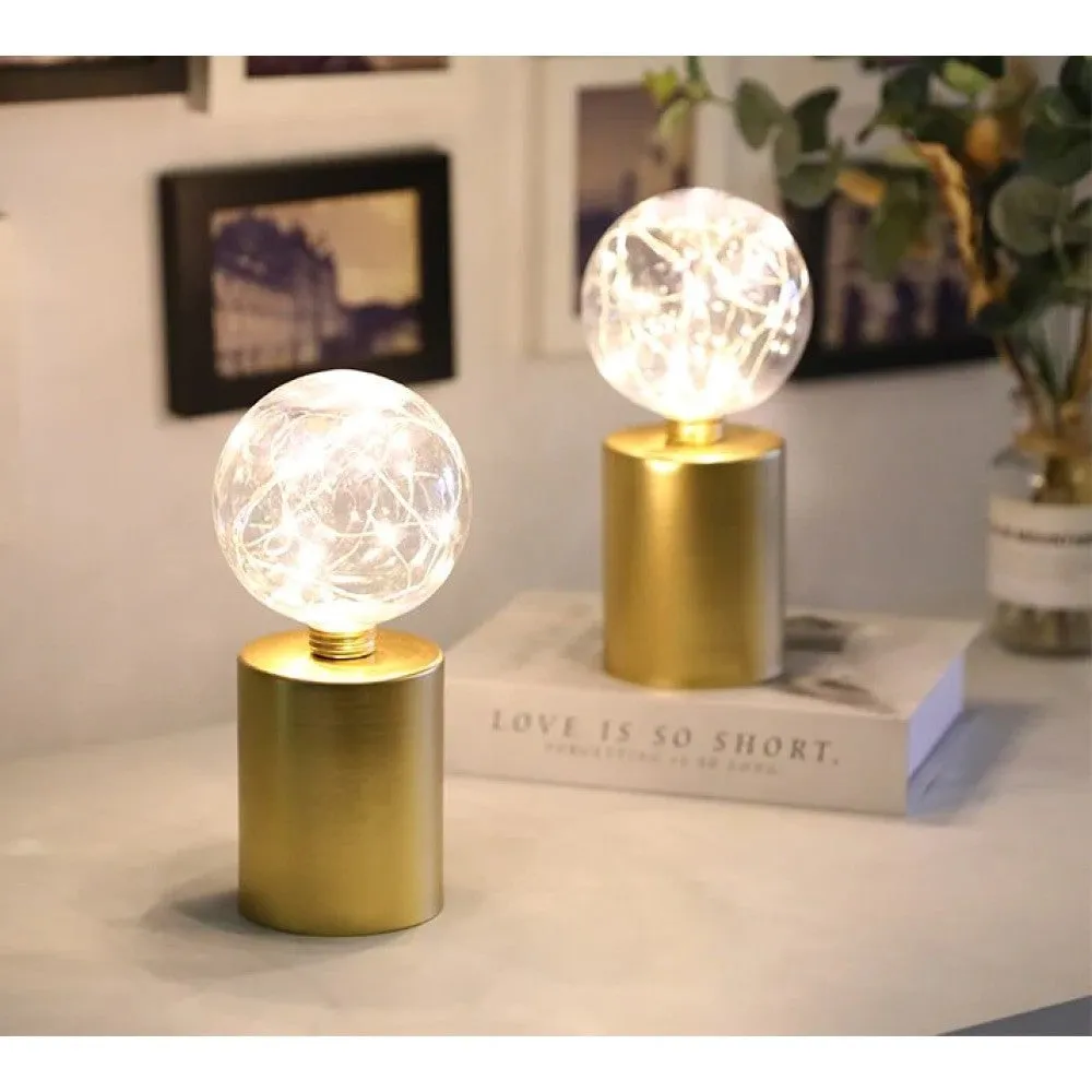 2pcs Portable Cordless Battery Powered Table Lamp for Living Room Home Decor