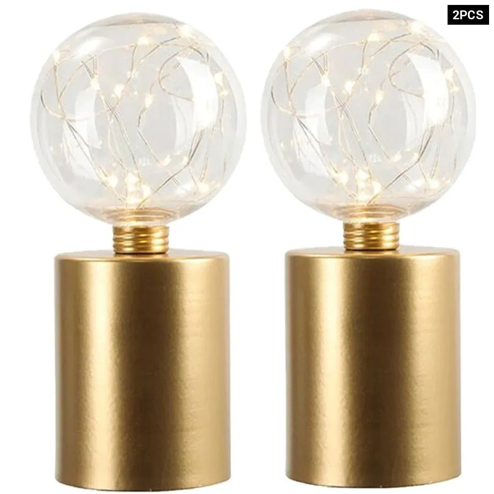 2pcs Portable Cordless Battery Powered Table Lamp for Living Room Home Decor