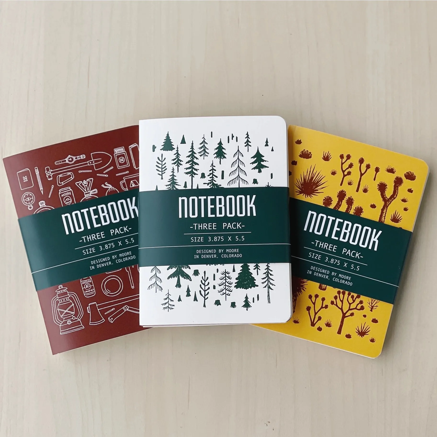 3 Pack Notebook Assortment - Moore Collection