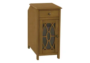Accent Side Table, Storage Drawer, Traditional - Taupe by Couch.com