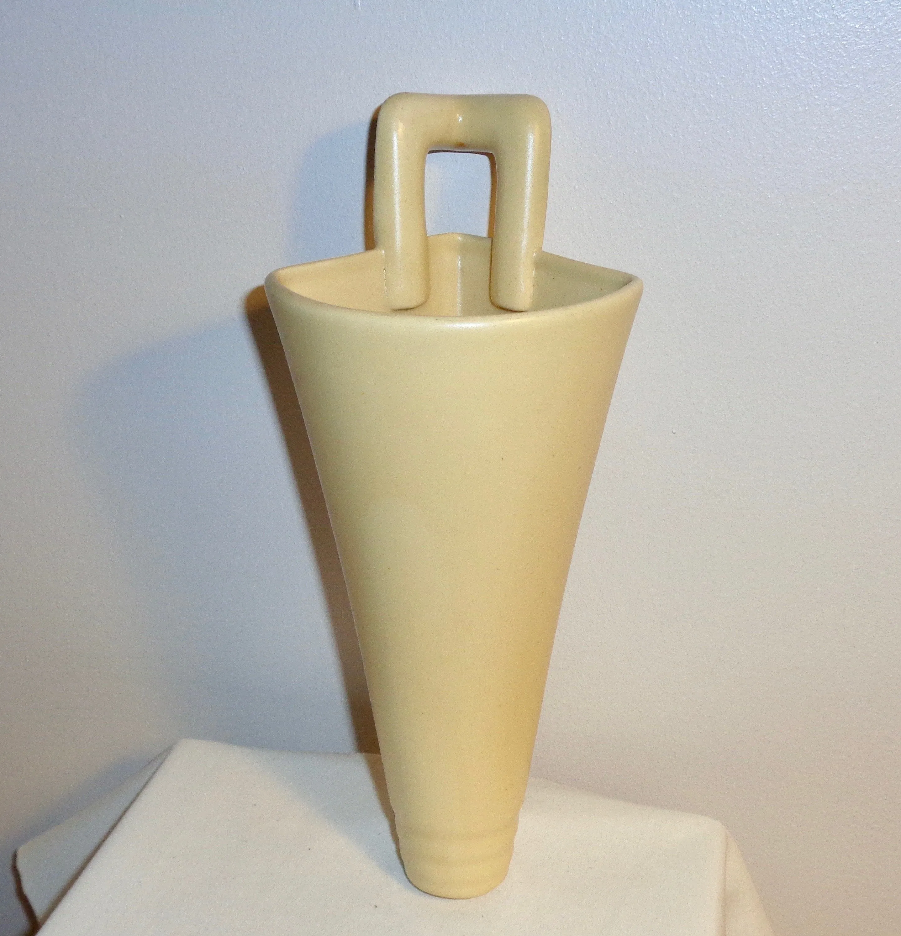 Art Deco 1930s Gray's Pottery Corner Wall Pocket Vase