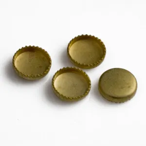 b9-2044-Brass bezel setting for a 4mm flat round cabochon, 10 pieces