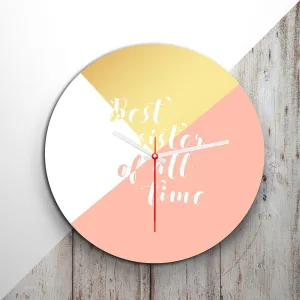 Best Sister of All Time Clock, Multicolour