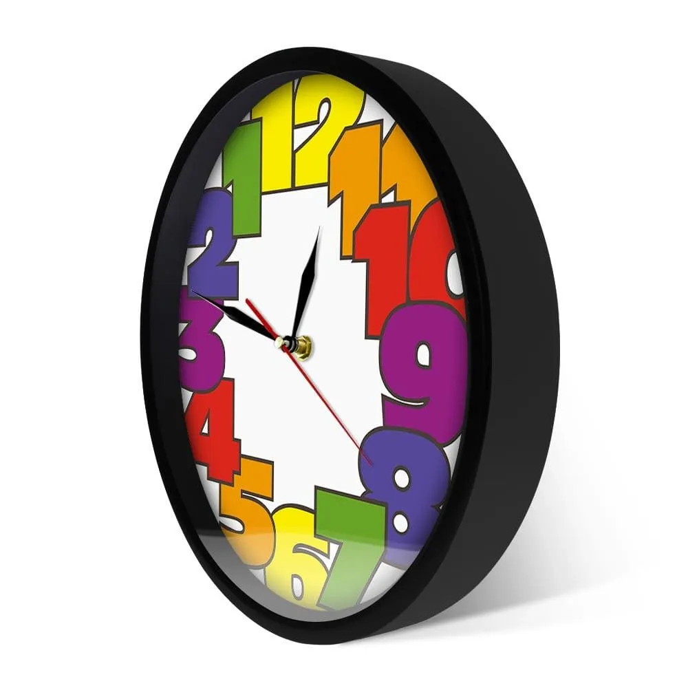 Big Numbers Backwards Wall Clock Modern Home Decor Silent Non Ticking Reverse