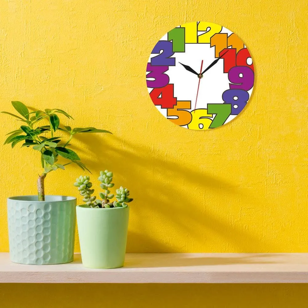 Big Numbers Backwards Wall Clock Modern Home Decor Silent Non Ticking Reverse