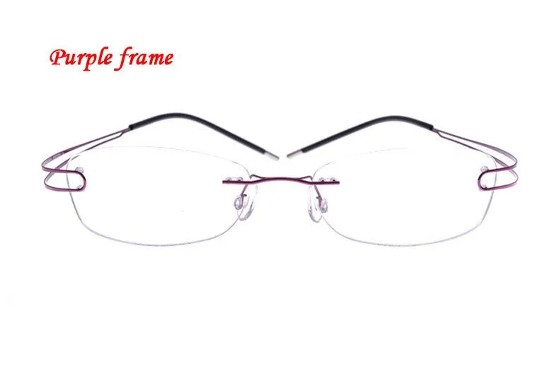 Brightzone Unisex Rimless Square Titanium Eyeglasses 4022