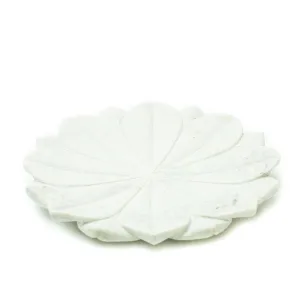 Carved Marble Lotus Flower Tray
