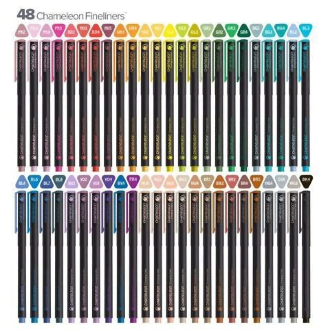 Chameleon Fineliners 48 pack Brilliant Colors
