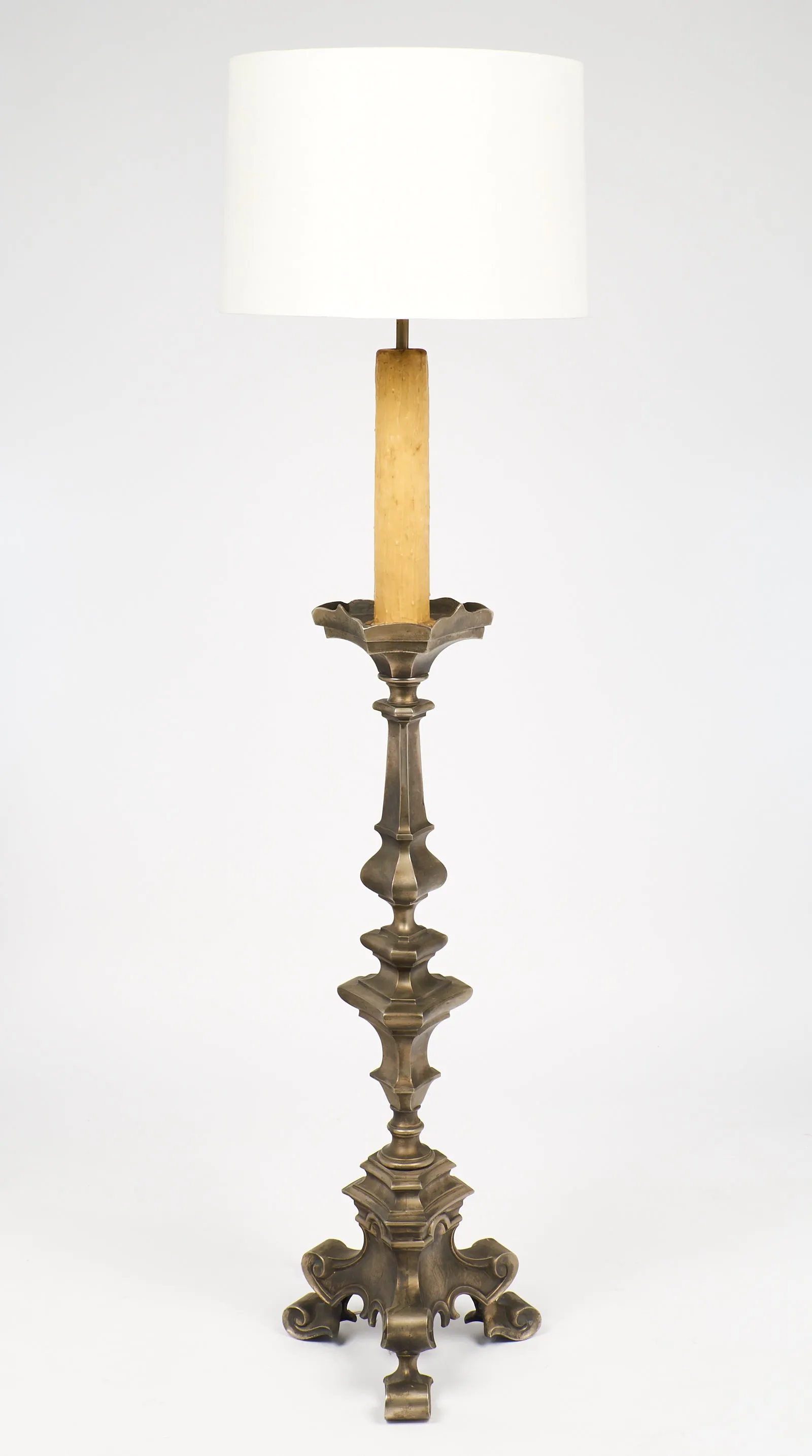 Circa 1950, Brass Spanish Floor Lamp