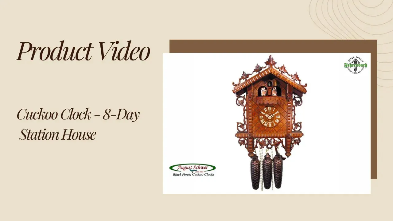 Cuckoo Clock - 8-Day Station House - August Schwer