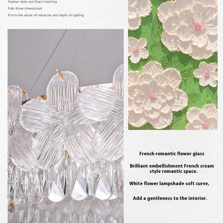 French Cream Style Modern Simple Iron-ثريا حديدية حديثة