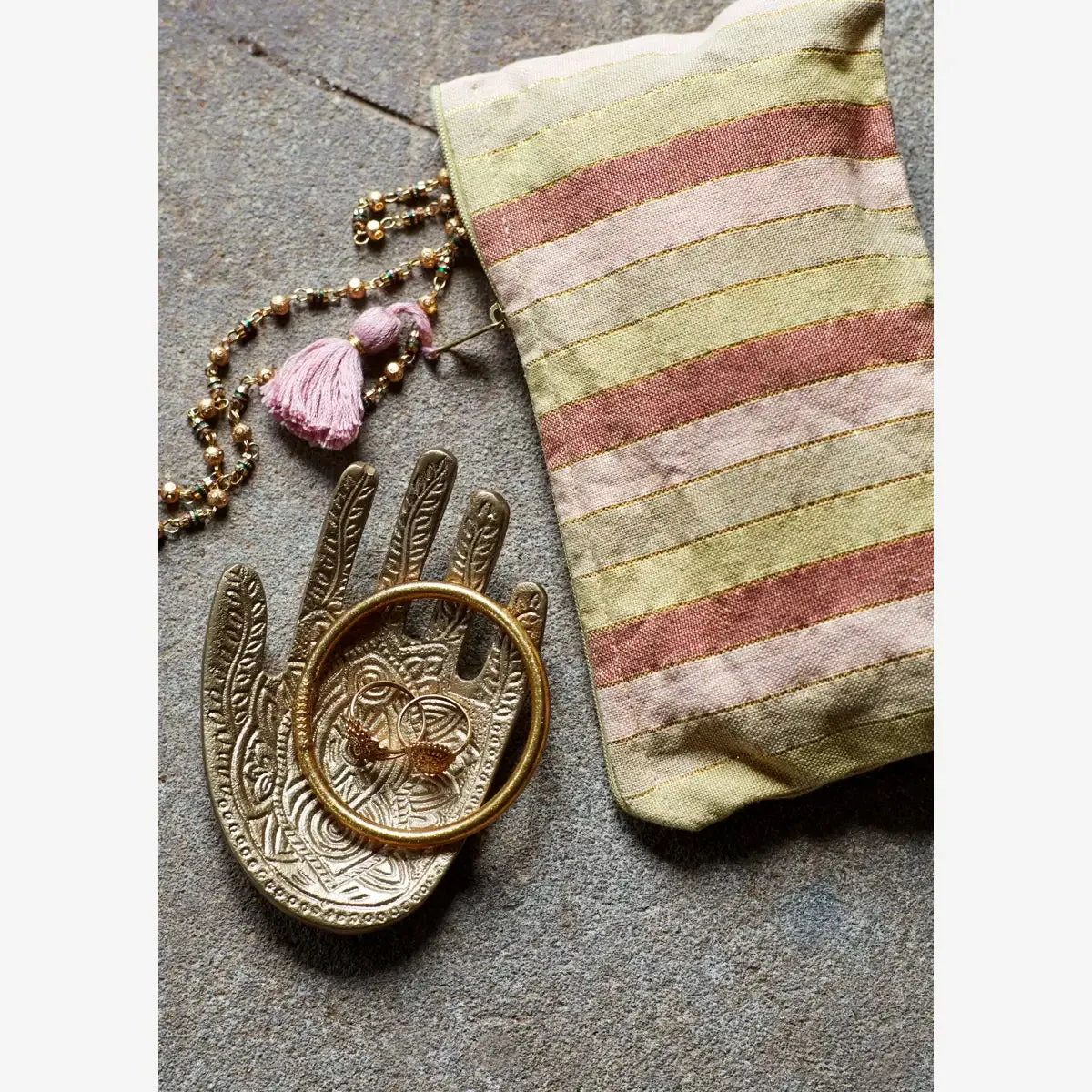 Hamsa Tray Brass