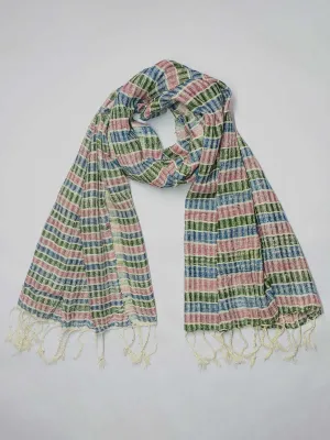 Handwoven Silk Scarf Multicoloured