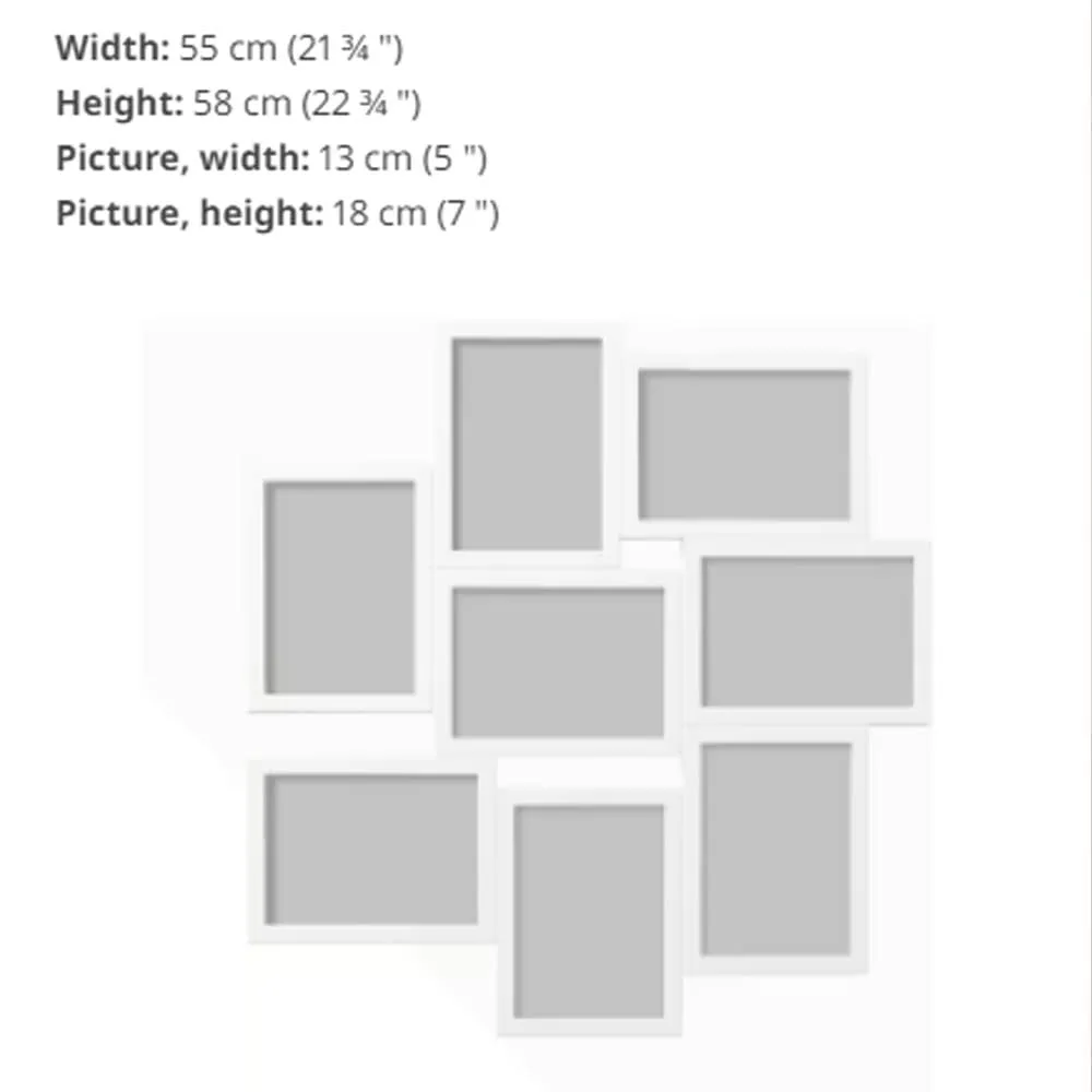 IKEA College Frame For 8 Photos, Gift For Friends