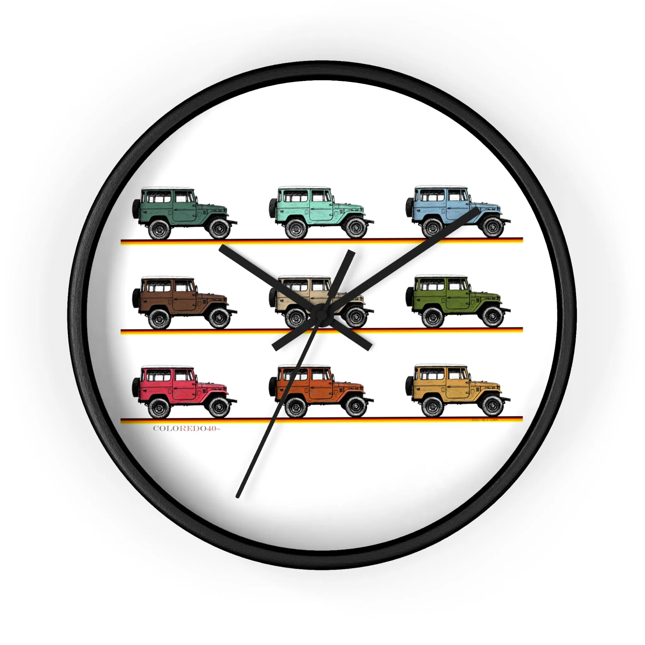 Land Cruiser FJ40 Wall Clock - Reefmonkey Artist Jesse Clark