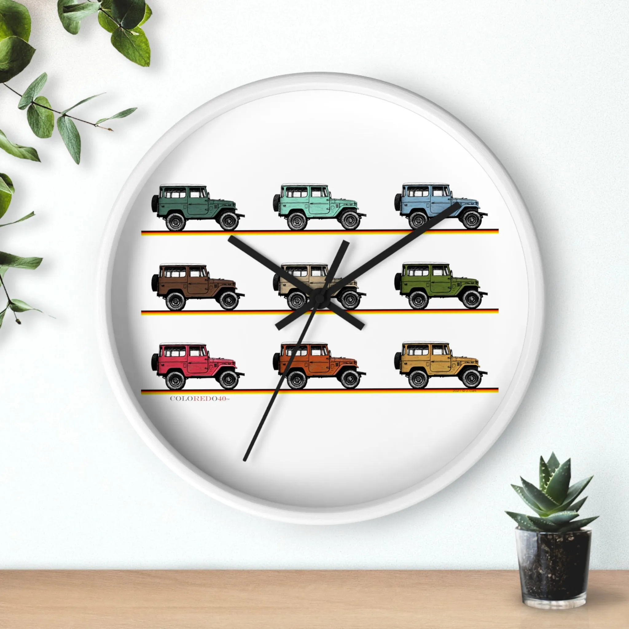 Land Cruiser FJ40 Wall Clock - Reefmonkey Artist Jesse Clark