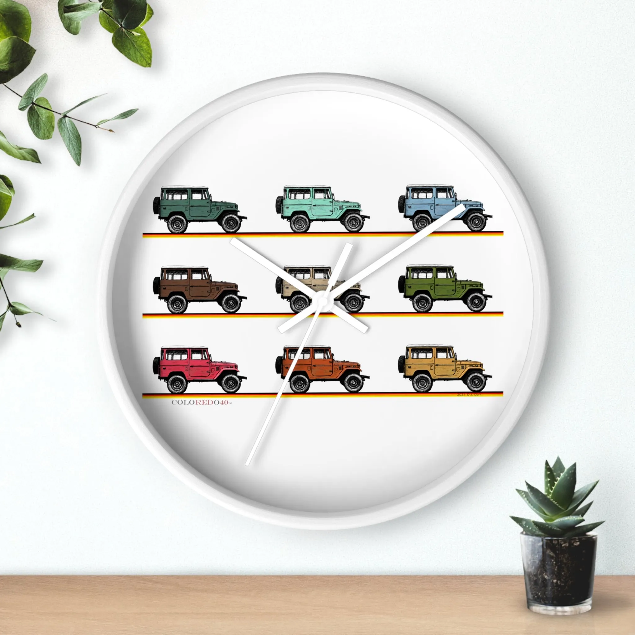 Land Cruiser FJ40 Wall Clock - Reefmonkey Artist Jesse Clark