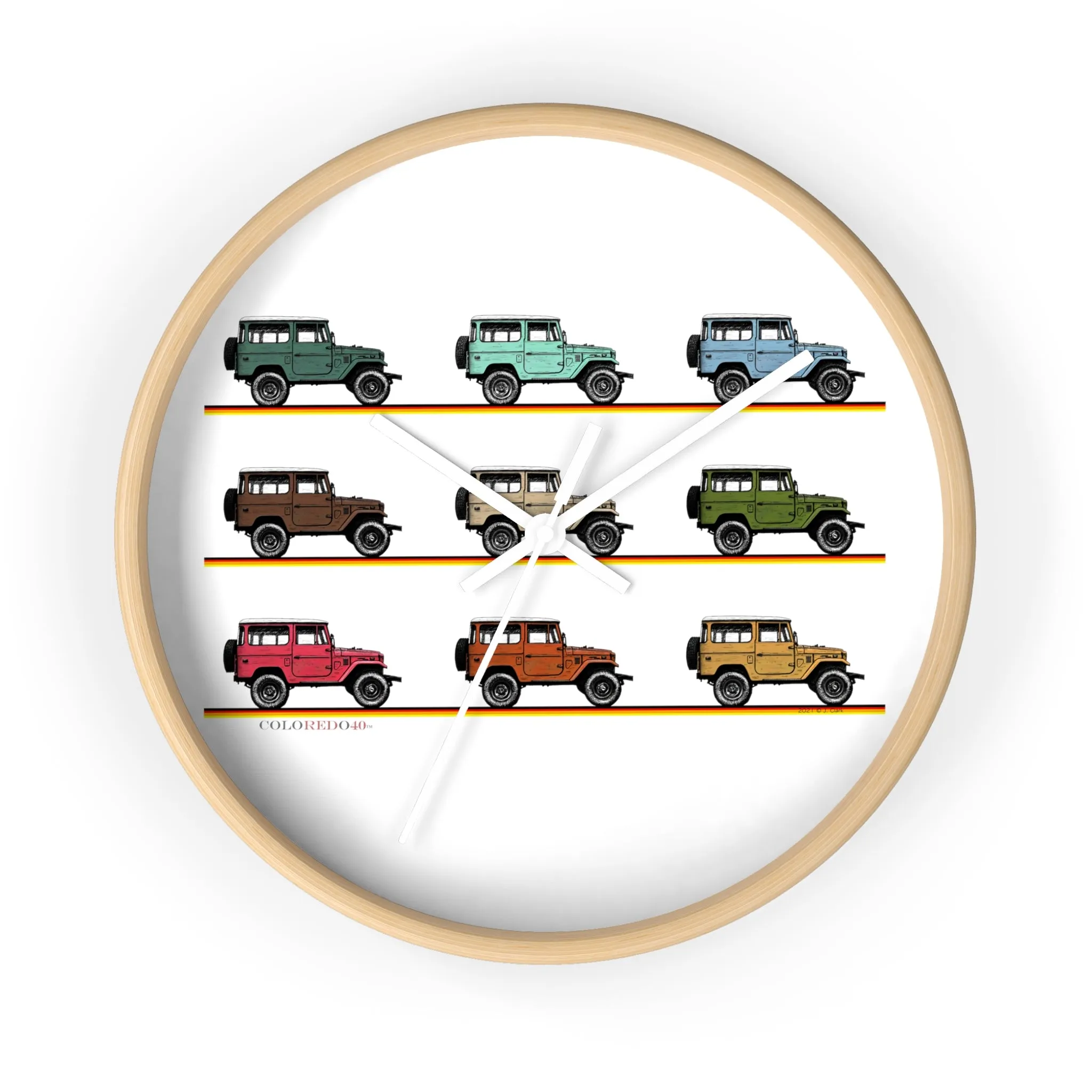 Land Cruiser FJ40 Wall Clock - Reefmonkey Artist Jesse Clark