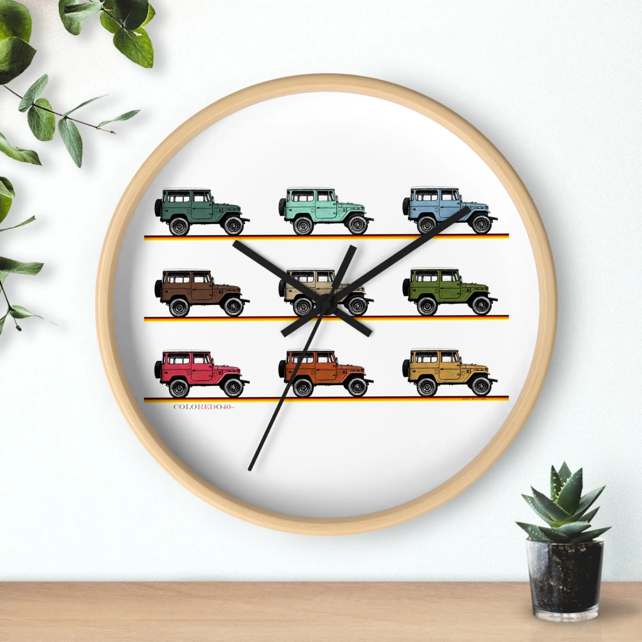 Land Cruiser FJ40 Wall Clock - Reefmonkey Artist Jesse Clark
