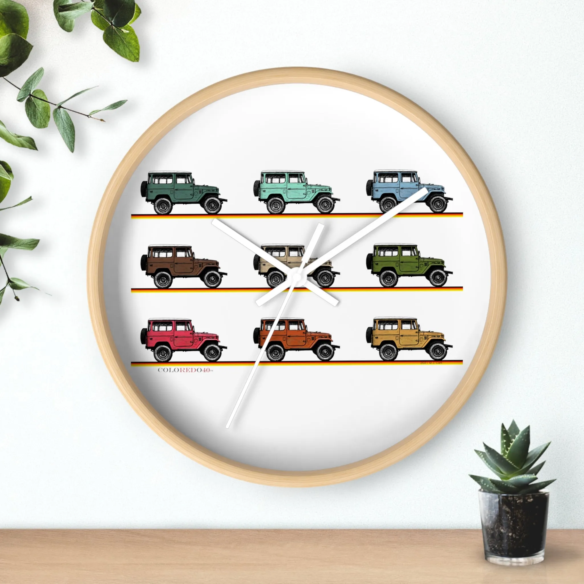 Land Cruiser FJ40 Wall Clock - Reefmonkey Artist Jesse Clark