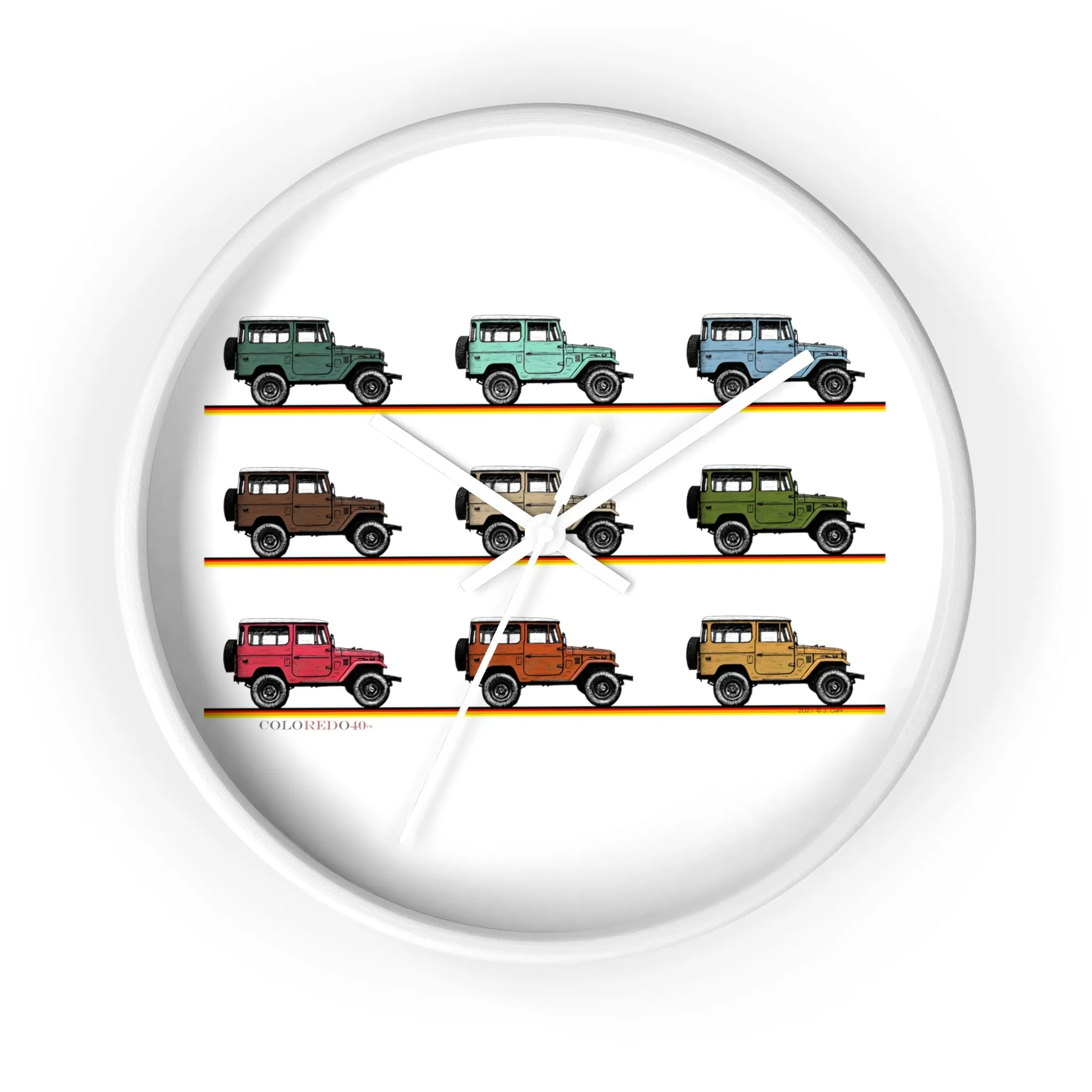 Land Cruiser FJ40 Wall Clock - Reefmonkey Artist Jesse Clark