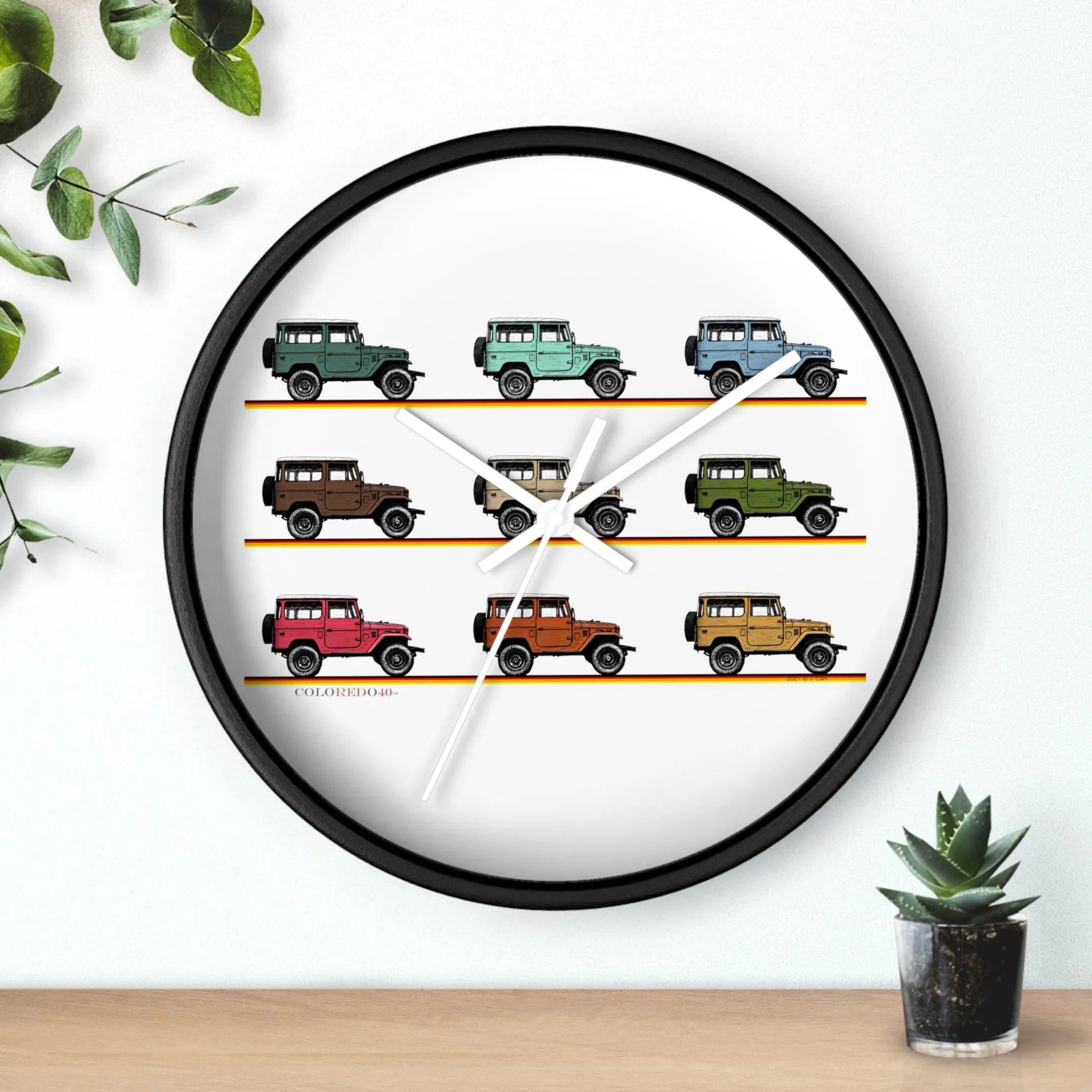 Land Cruiser FJ40 Wall Clock - Reefmonkey Artist Jesse Clark