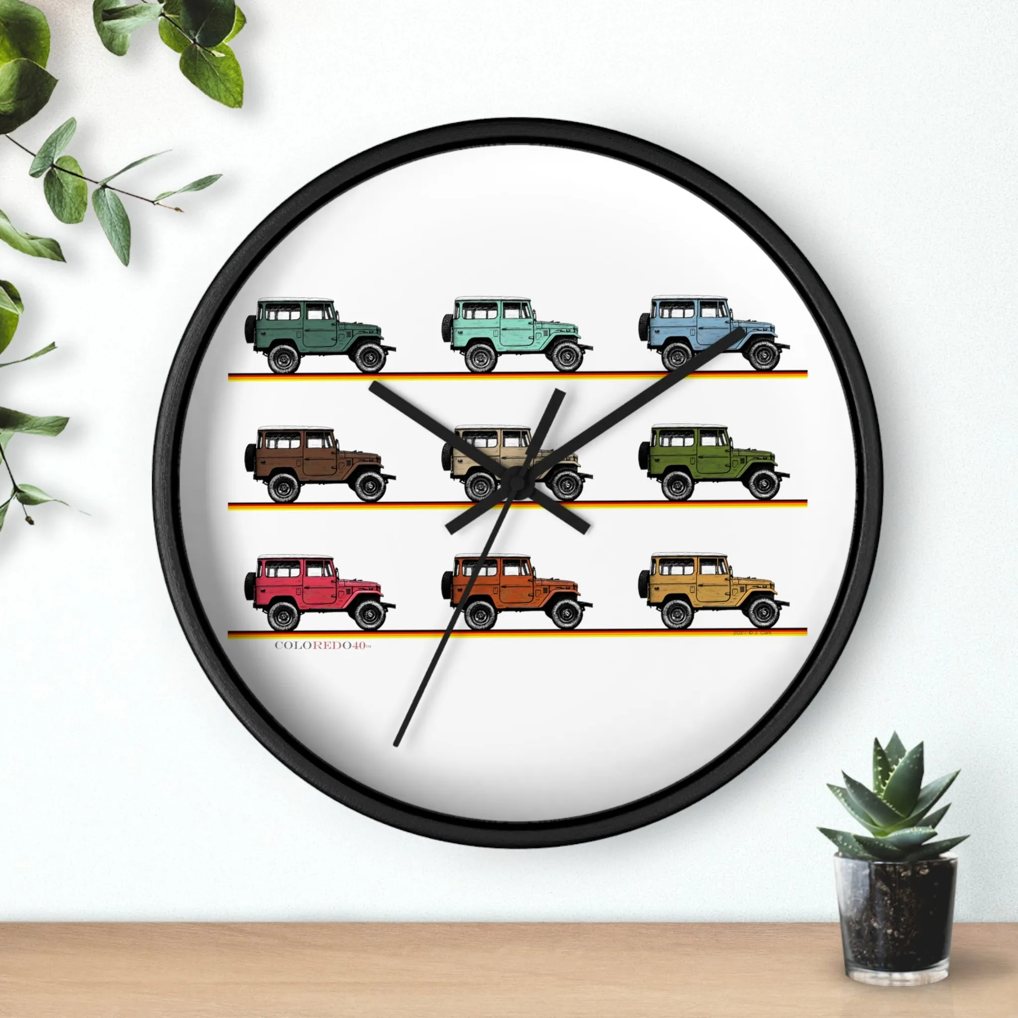 Land Cruiser FJ40 Wall Clock - Reefmonkey Artist Jesse Clark