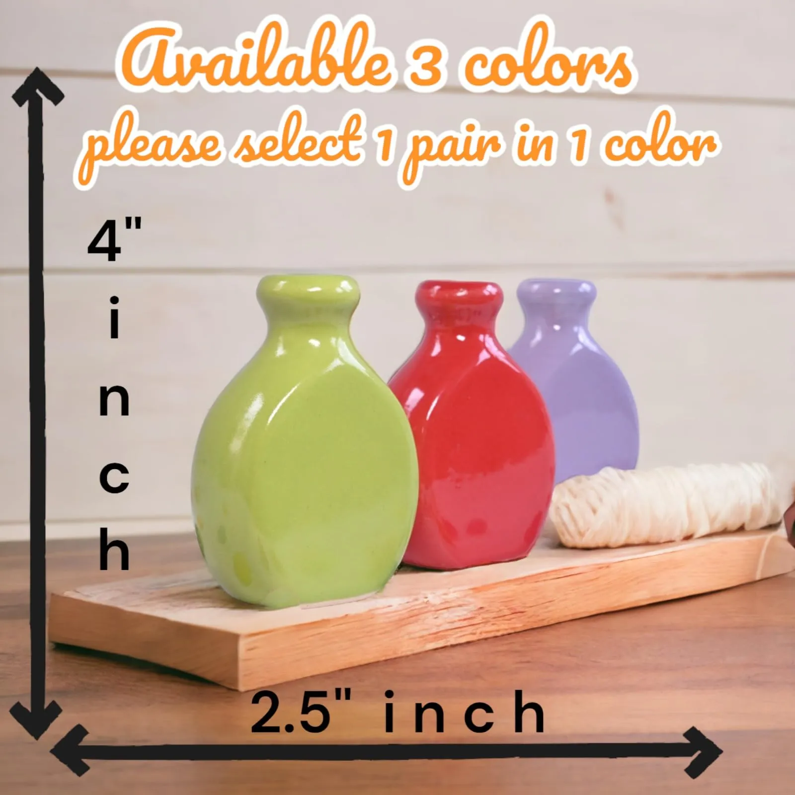 Lavender Ceramic Small Vases for Home Decor (4 x 2.5) Inches 2 Pieces Center Table Bedroom Living Room Flower Vases for Home Décor Home Decorative Floral Vase