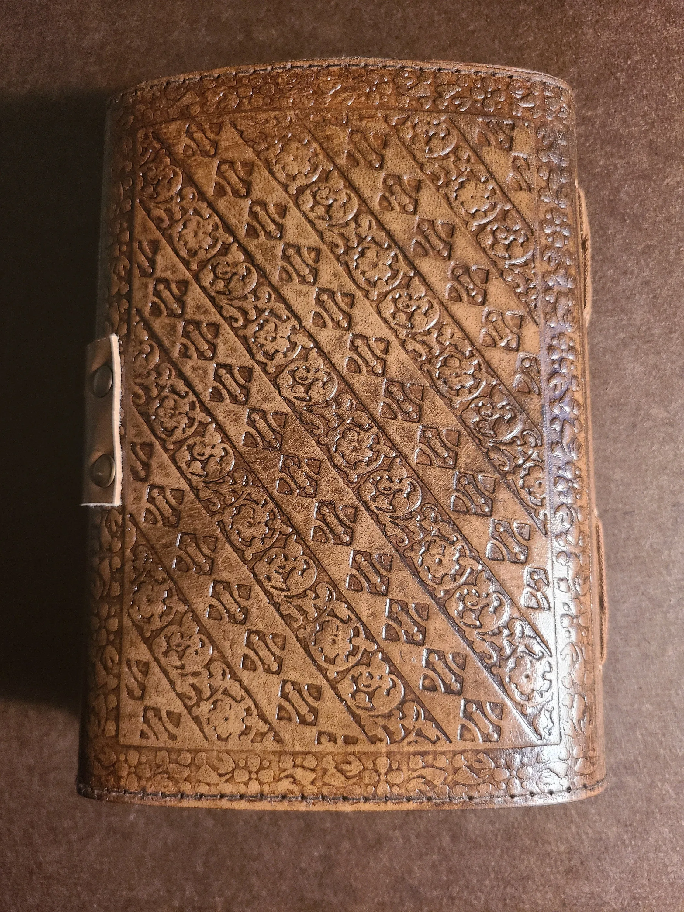 Leather Mandala Writing Journal With Lock