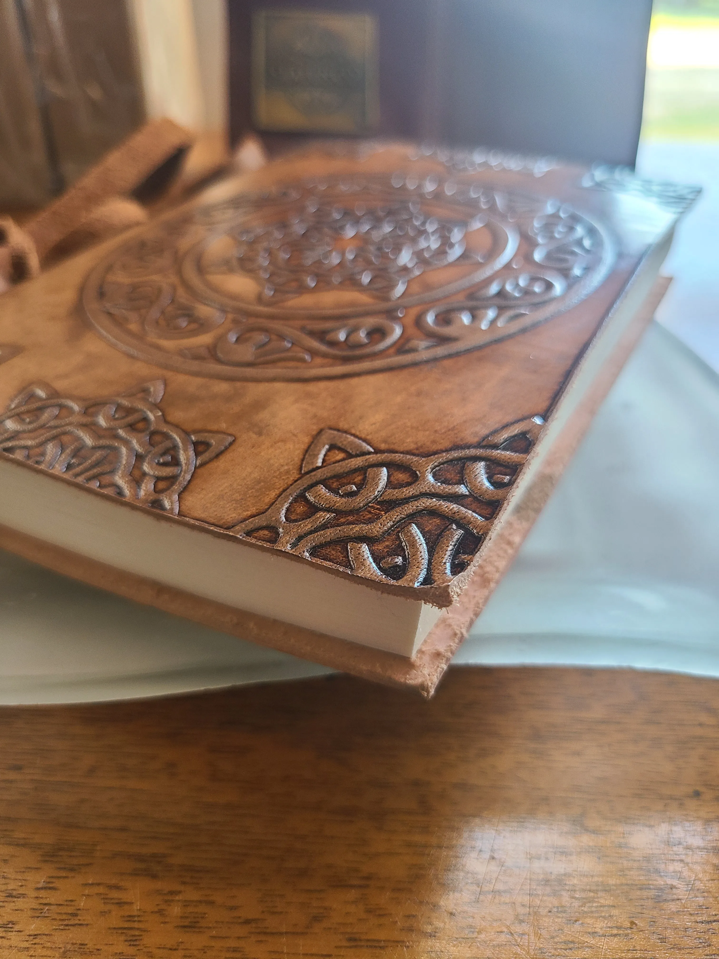 Leather Mandala Writing Journal