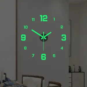 Luminous Digital Clock  DIY Silent Wall Clock Study Living Room