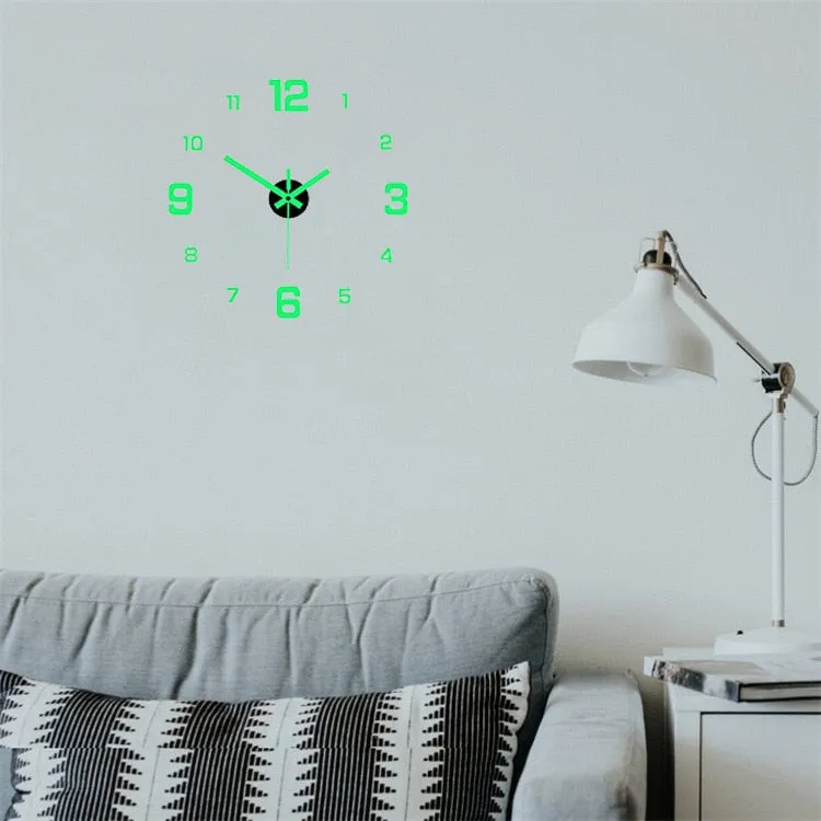 Luminous Digital Clock  DIY Silent Wall Clock Study Living Room