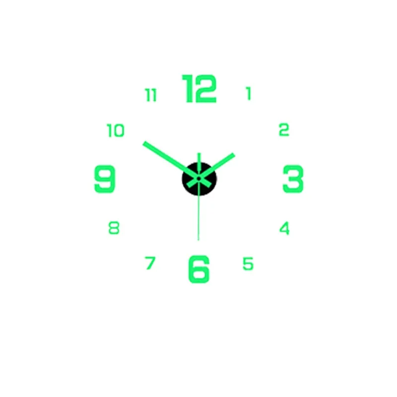 Luminous Digital Clock  DIY Silent Wall Clock Study Living Room