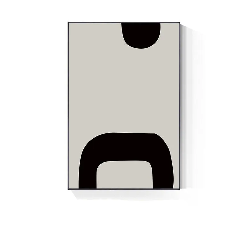 Minimalist Bold Black White Wall Art Fine Art Canvas Prints Modern Abstract Pictures For Contemporary Living Room Home Office Decor