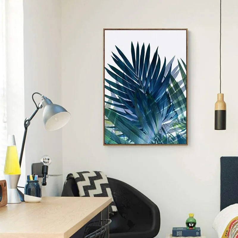Minimalist Colour Leaves Wall Art (50x70cm Canvas Prints)