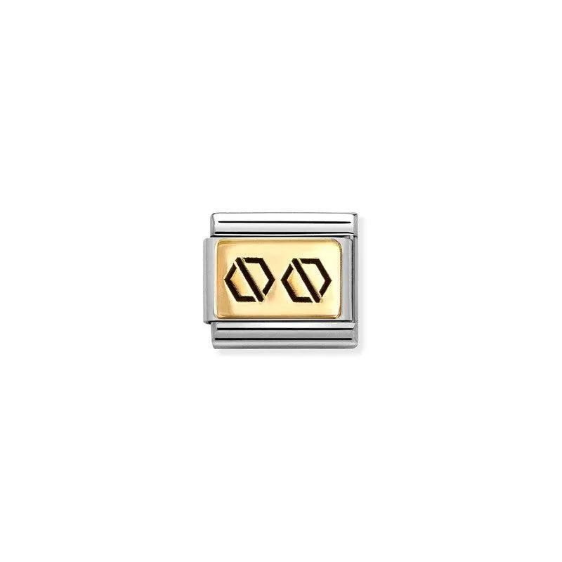 Nomination Composable Link Hexagonal Screws, 18K Gold & Enamel
