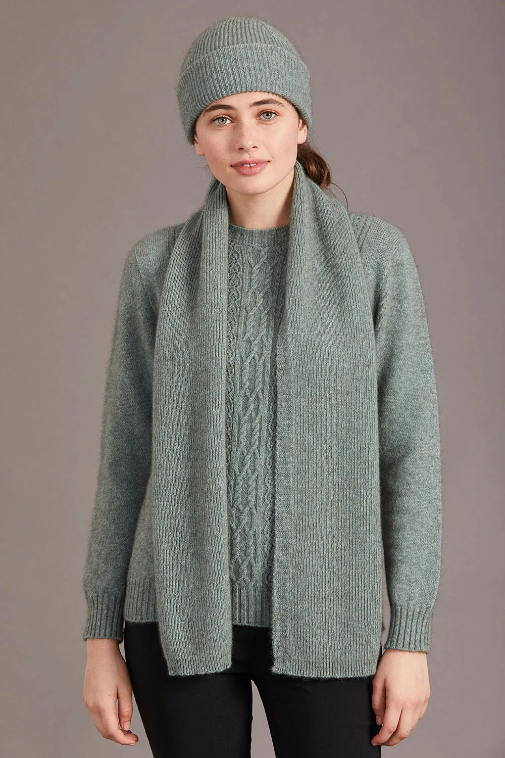Possum Merino Fine Rib Scarf