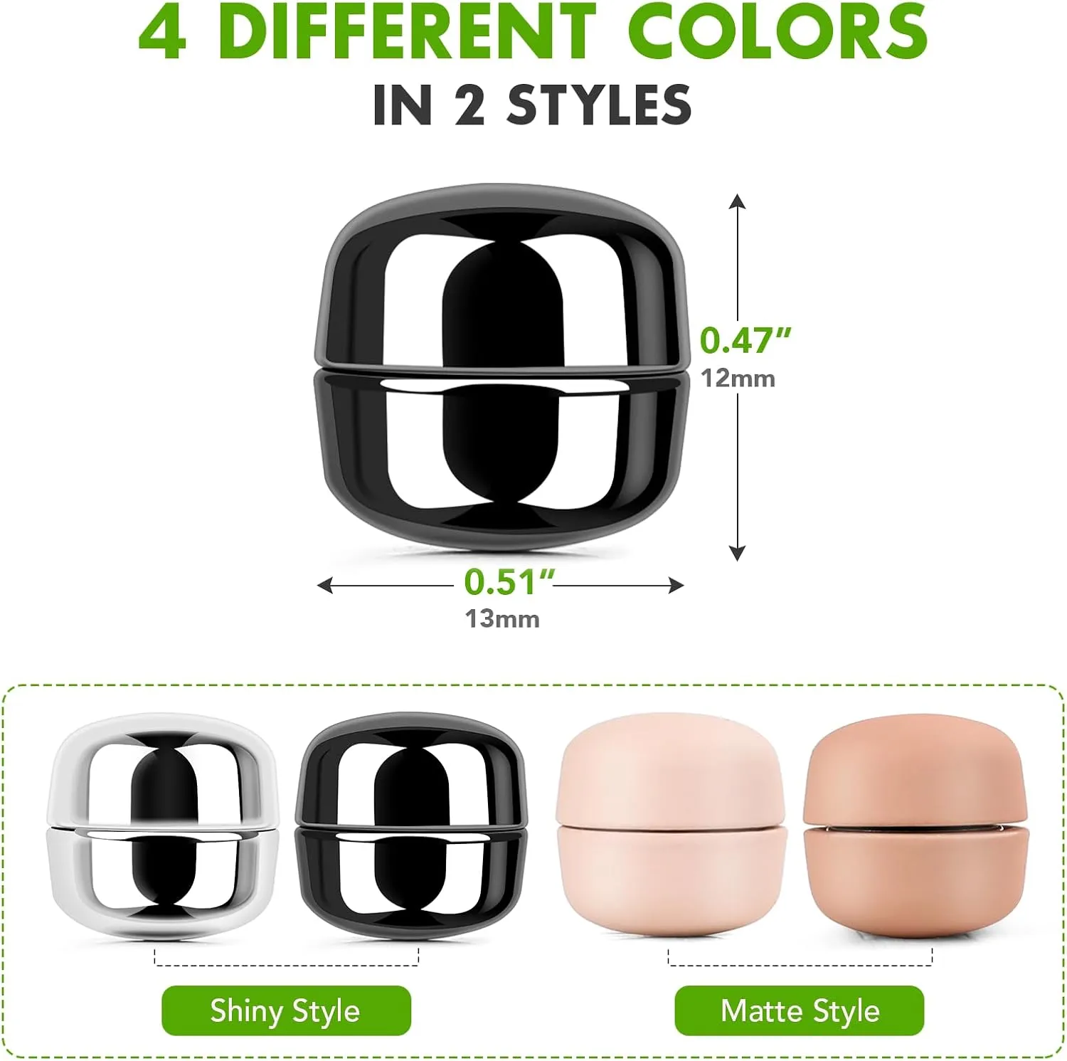 Strong Magnetic Hijab Pins, 4 Pack Powerful Hijab Magnets Multi-Purpose Pinless Hijab Magnetic Pins, Colorful Magnet Pin Scarf Magnetic Pin No-Snag Button Brooch Clasp for Clothing Dress Scarves