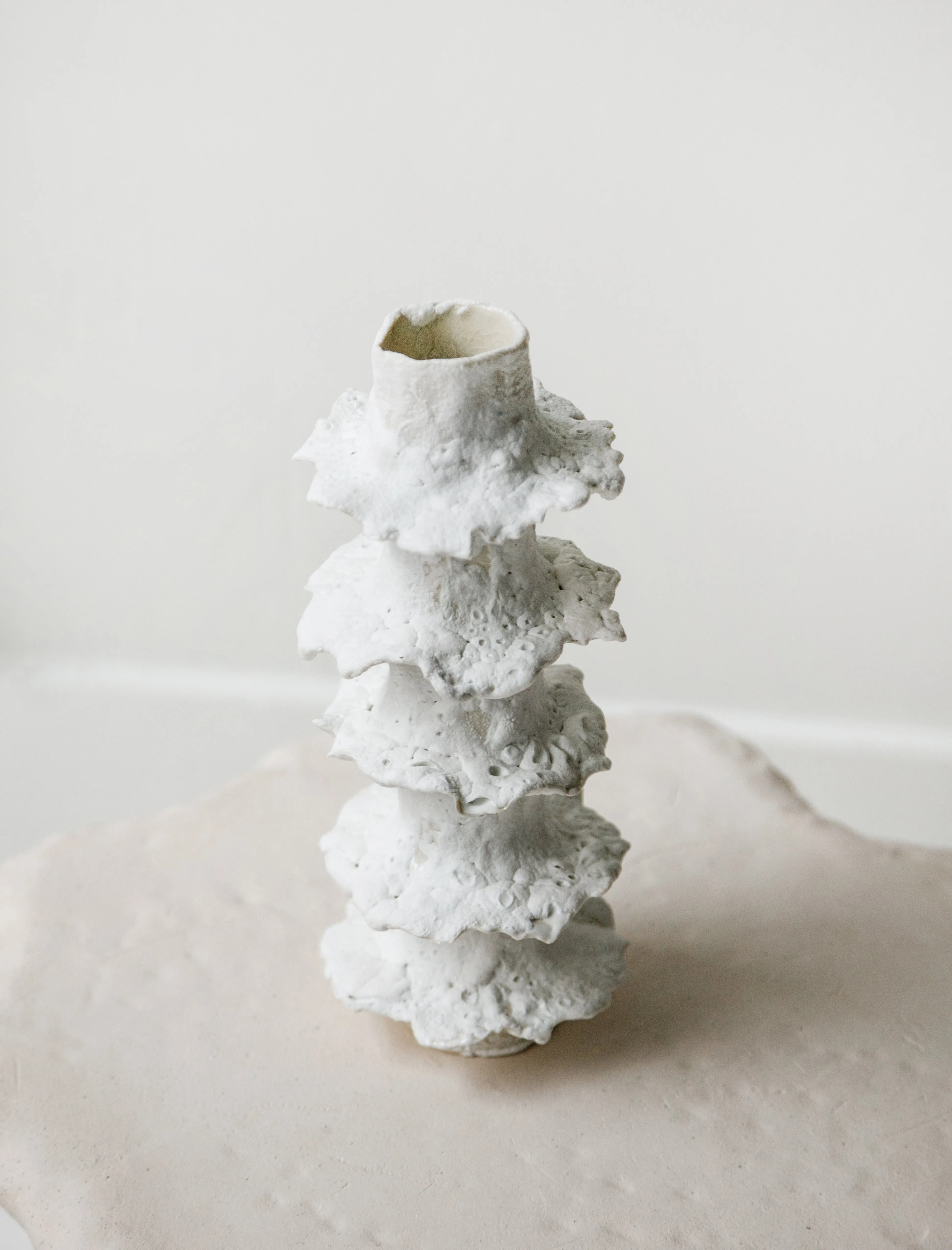 Tier Candle Stand Frosted White