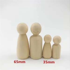 Waldorf Wooden Peg Dolls 6Pcs