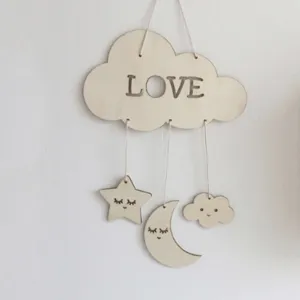 Wooden Moon Nursery Decor