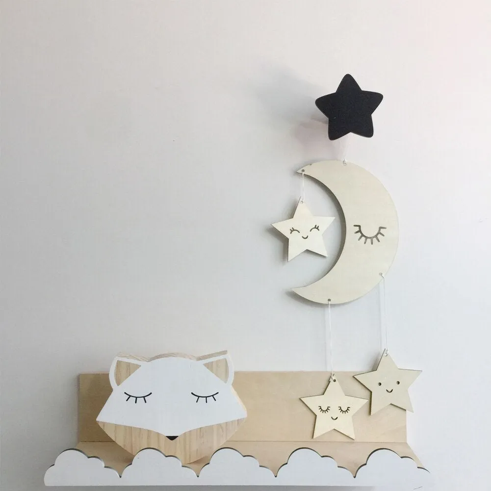 Wooden Moon Nursery Decor