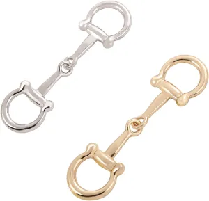 YLYSLFC 2Pcs Simple and Elegant Horsebit Silk Scarf Buckle Ring Scarf Rings for Women